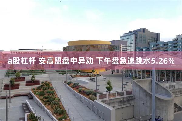 a股杠杆 安高盟盘中异动 下午盘急速跳水5.26%