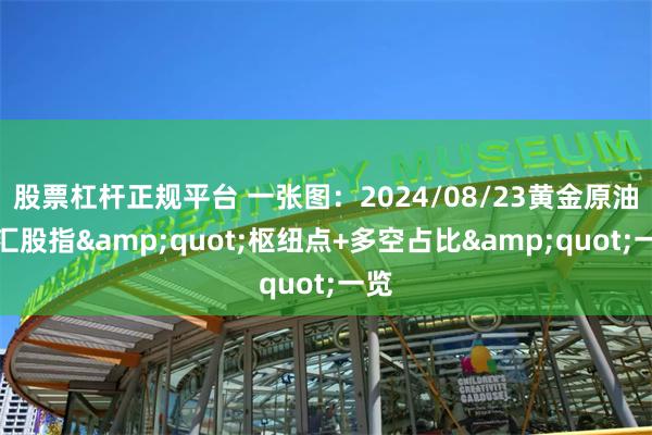 股票杠杆正规平台 一张图：2024/08/23黄金原油外汇股指&quot;枢纽点+多空占比&quot;一览