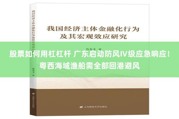 股票如何用杠杠杆 广东启动防风Ⅳ级应急响应！粤西海域渔船需全部回港避风