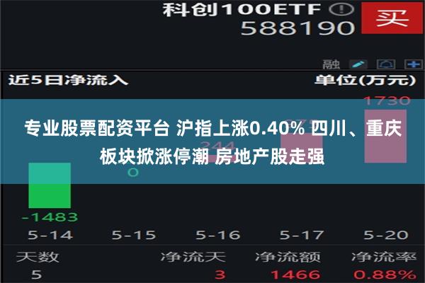 专业股票配资平台 沪指上涨0.40% 四川、重庆板块掀涨停潮 房地产股走强