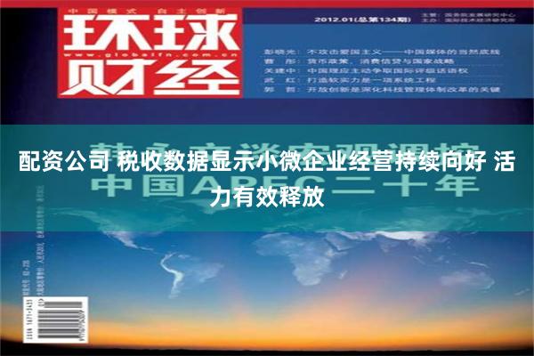 配资公司 税收数据显示小微企业经营持续向好 活力有效释放